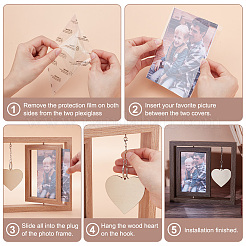 Вращающаяся искусственная доска прямоугольная фоторамка FIND-WH0152-821B