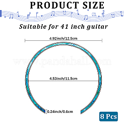 Водонепроницаемый ПВХ цветочный узор классическая гитара резонаторное отверстие кольцо рот колесо наклейка&nbsp;DIY-WH20058-13A