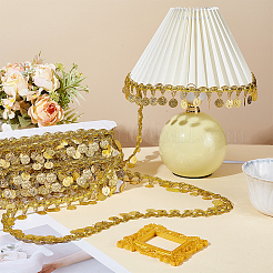 Металлизированная кружевная отделка&nbsp;DIY-WH0308-592