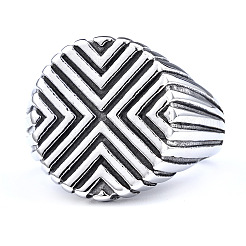 Anillos de dedo de acero inoxidable 304 texturizados para hombres&nbsp;FS-WGDE9FA-04