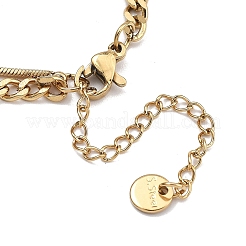 Ожерелья с подвесками в виде луны и круга из нержавеющей стали 304&nbsp;NJEW-P318-02G