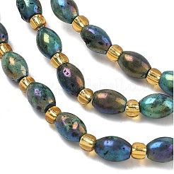 Perles de cristal de géode druzy naturelles électroplaquées&nbsp;G-G459-03B-11