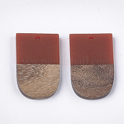 Pendentifs en bois de résine et de noyer&nbsp;RESI-S358-34