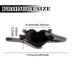 1 шт. латунные кольца с микропаве из кубического циркония для женщин&nbsp;RJEW-LP0001-39