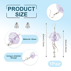 Латунь болтающийся серьги EJEW-TAC00024