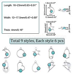 54 шт. 9 подвески из сплава и смолы FIND-PH0006-15