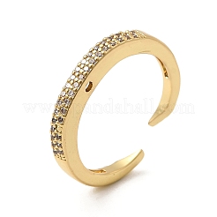Латунные микро проложить пальцев кольца кубического циркония RJEW-P166-02G-01