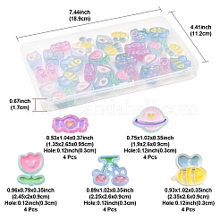 32шт 8 стиля прозрачные акриловые бусины MACR-FS0001-95