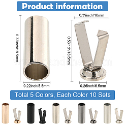 50 коробка 5-х цветных литой защитной насадки для шнурков&nbsp;FIND-SP0004-69