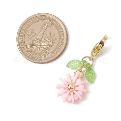 Подвески из полимерной глины и стекла в виде цветов HJEW-MZ00327-04