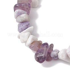 2 verstellbares Set aus geflochtenen Armbändern und Stretch-Armbändern mit natürlichen Edelsteinen&nbsp;BJEW-JB10997
