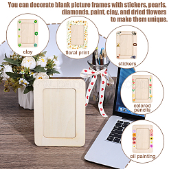 Незаконченная деревянная подставка для фоторамки&nbsp;AJEW-WH0696-160-1