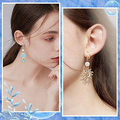 24 шт. 6 цвета фурнитура для сережек-гвоздиков из нержавеющей стали 304&nbsp;STAS-SC0009-55