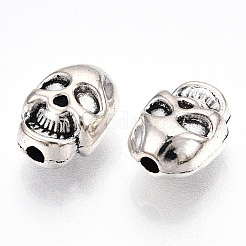 Сплавочные овальные бусины тибетского стиля  TIBE-N012-08AS