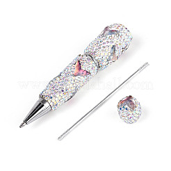 Bolígrafo con forma de cola de pez de resina y arcilla polimérica con pavé de rhinestone&nbsp;AJEW-T013-05A