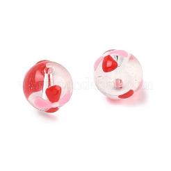 Perles de verre émaillées transparentes&nbsp;GLAA-P078-01A-011