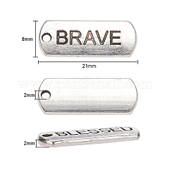 18шт 18 стиля прямоугольные подвески из сплава в тибетском стиле&nbsp;TIBEP-YW0001-34AS