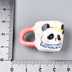 Кружка с пандой из фарфора ручной работы PORC-T133-21D