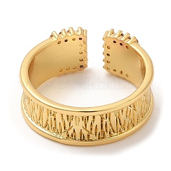 Латунные широкие манжеты с покрытием стойки&nbsp;RJEW-D008-12G