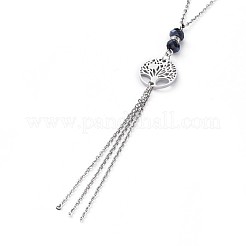 Collane lariat albero della vita&nbsp;NJEW-JN02535-02