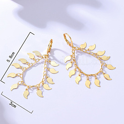 Элегантные латунные серьги-кольца с цветочными кисточками в европейском стиле SZ9502