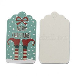 Cartes d'affichage de cordon de papier kraft de thème de noël rectangle&nbsp;CDIS-K003-02H