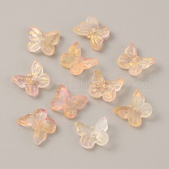 Бусины лэмпворк из золотого песка ручной работы&nbsp;LAMP-WH0001-11E