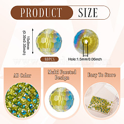 Стеклянные бусины с цветным покрытием ab&nbsp;EGLA-TA0013-05