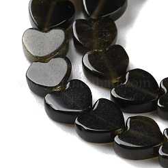 Естественный золотистый отлив обсидиан бисер пряди G-M403-A46-02