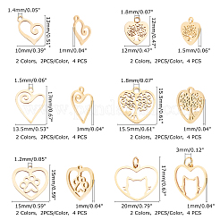 Подвески из нержавеющей стали в стиле 24шт. STAS-GA0001-18