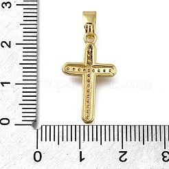 Латунные микропаве прозрачные подвески с фианитом ZIRC-I070-112G