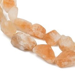 Нити бусин из натурального матового необработанного цитрина G-G282-A01-01