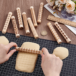 Prägestab aus Holz&nbsp;DIY-WH0504-892