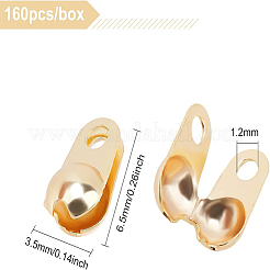 160 шт. латунные наконечники для бусин KK-BC0002-45