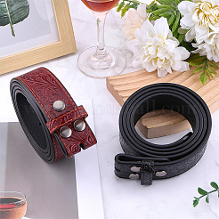 2 шт. 2-цветные ремни-корсеты из коровьей кожи с цветочным тиснением в ковбойском стиле&nbsp;AJEW-CL0002-12B