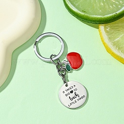 Брелок из нержавеющей стали и эмалированного сплава KEYC-YW00077