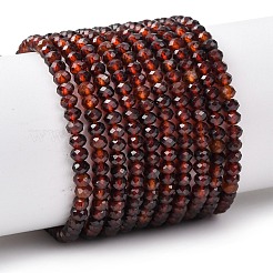 Натуральный оранжевый гранатовый бисер пряди&nbsp;G-K366-F01-4x3mm