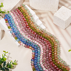 1 нить бусины ручной работы из песочного золота в технике лэмпворк&nbsp;LAMP-TA0002-09A