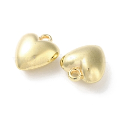 CCBプラスチックペンダント  ハートチャーム  ゴールドカラー  26x23x12.5mm  穴：2.7mm&nbsp;CCB-C001-09G-G
