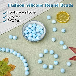 100 stücke silikonperlen runde gummiperle 15mm lose abstandsperlen für diy liefert schmuck schlüsselbund machen&nbsp;JX465A