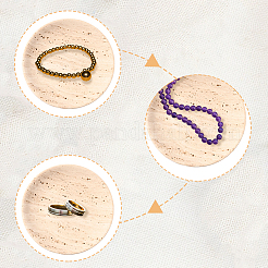 1 шт. плоский круглый мраморный настольный лоток для хранения AJEW-BBC0002-56