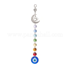 Ручная работа лэмпворк подвески от сглаза украшения HJEW-JM00943