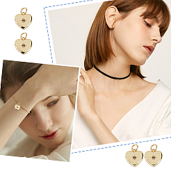 12шт латунные микропаве прозрачные кубические циркониевые подвески&nbsp;ZIRC-BBC0003-52G