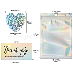 Прямоугольные пластиковые пакеты с застежкой-молнией на тему Дня благодарения с блестками и голографическими элементами OPP-FS0001-16A