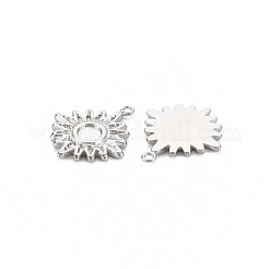 Pendentifs en acier inoxydable 304 avec monture en émail&nbsp;STAS-N097-141P