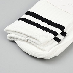 Chaussettes à rayures en coton pour le yoga sportif&nbsp;AJEW-WH20086-001A