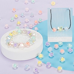 110шт 5 цвета прозрачные акриловые бусины TACR-LS0001-05