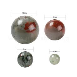 340шт 4 размера бусины из натурального африканского кровавого камня G-LS0001-32