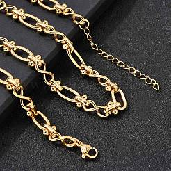 Овальные цепочки-цепочки из нержавеющей стали 304 с бесконечным звеном для женщин и мужчин&nbsp;NJEW-K249-20C-G