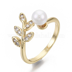 Кольца-манжеты из латуни с микропаве X-RJEW-N030-002-NF